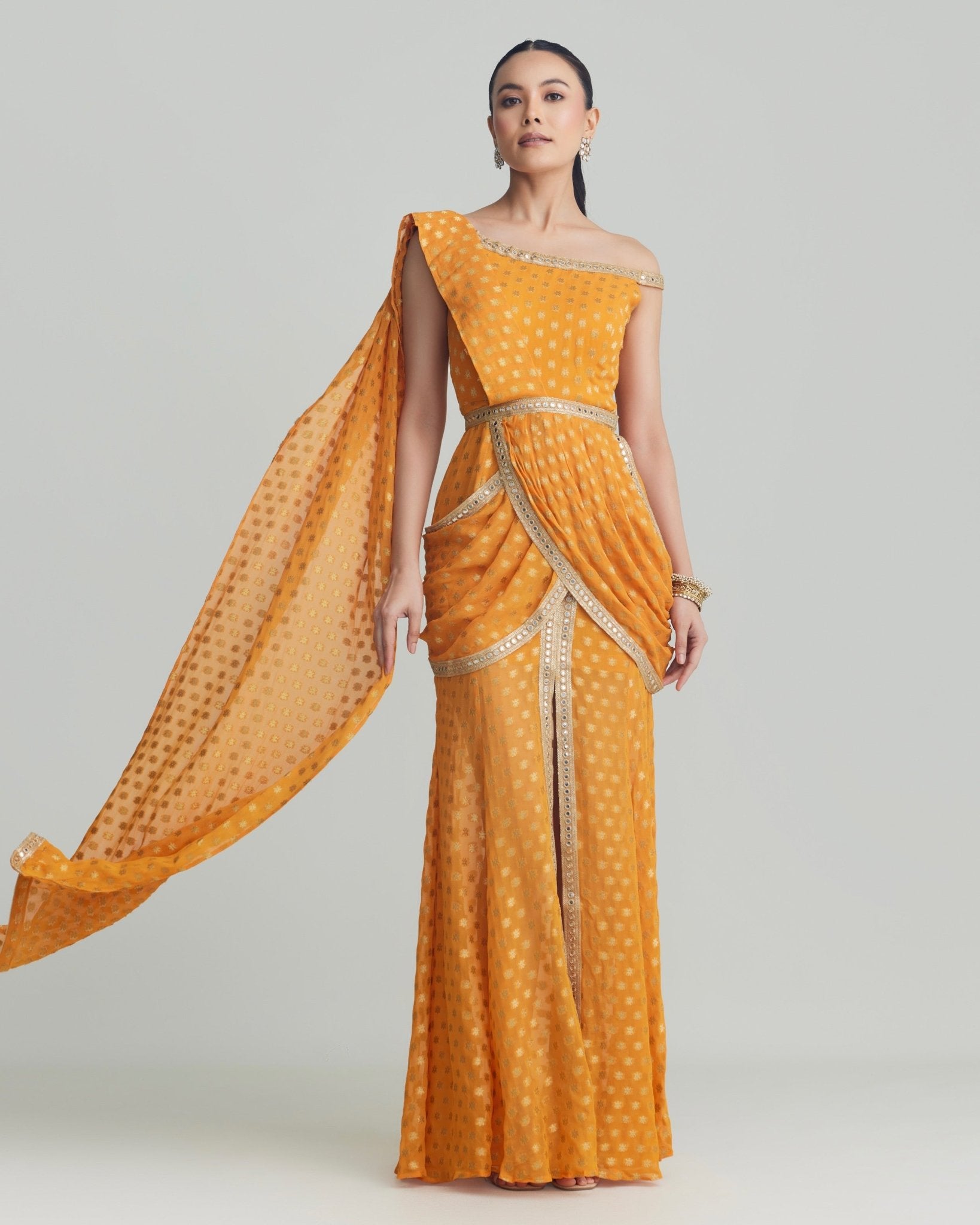 naomi satin gold dress Line & Dot Naomi Midi Dress - Gold