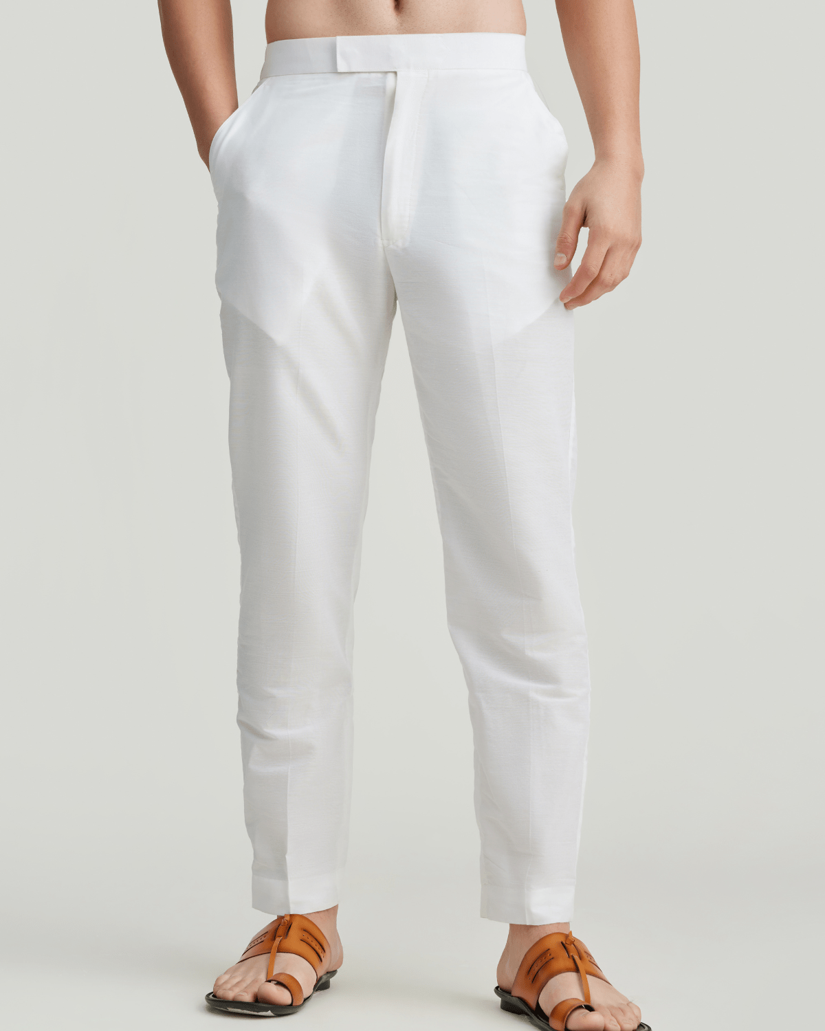 Neil Kurta Pants - White – holiCHIC
