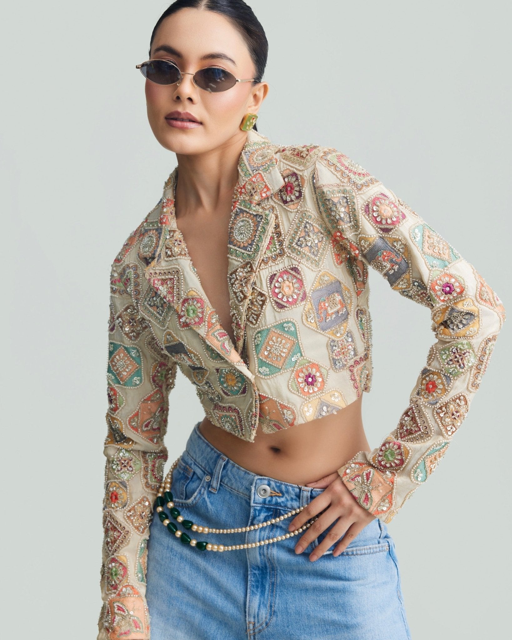 Chloe Cropped Blazer - holiCHIC