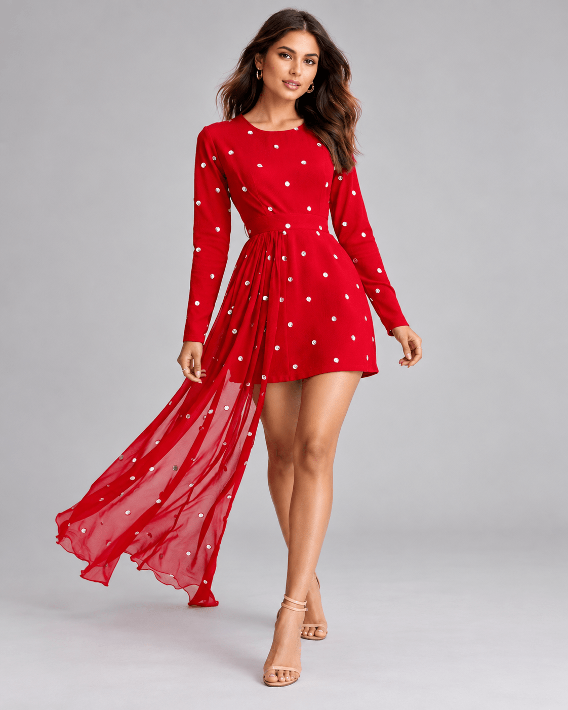 Kaia Dress - Red - holiCHIC