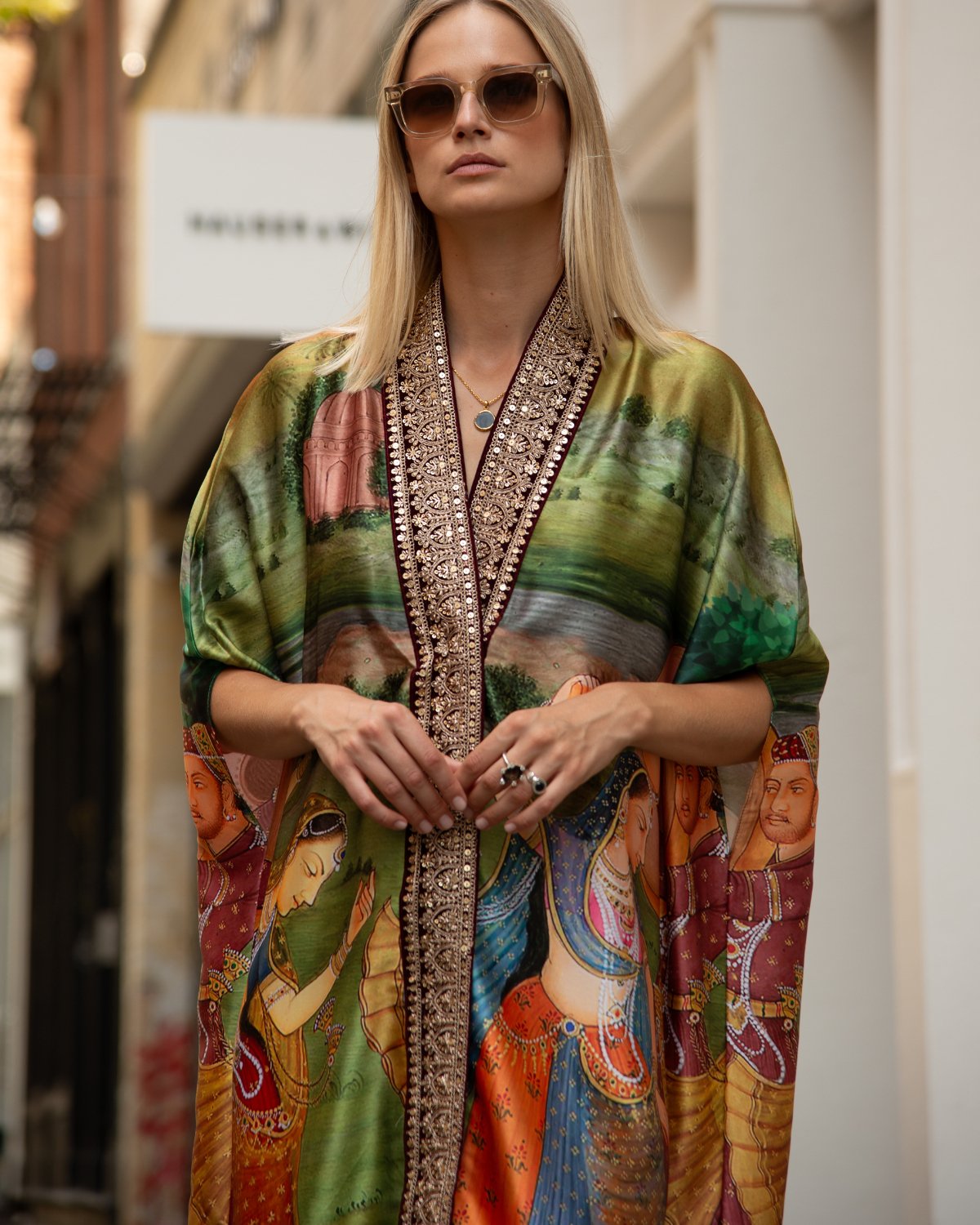Mumtaz Mughal Kimono Front View