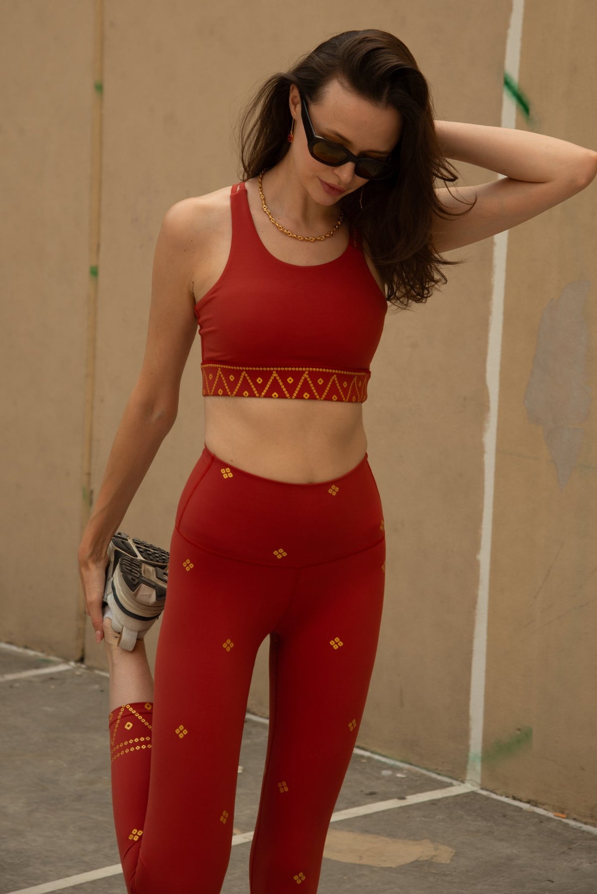 Prana Set in Henna Front View
