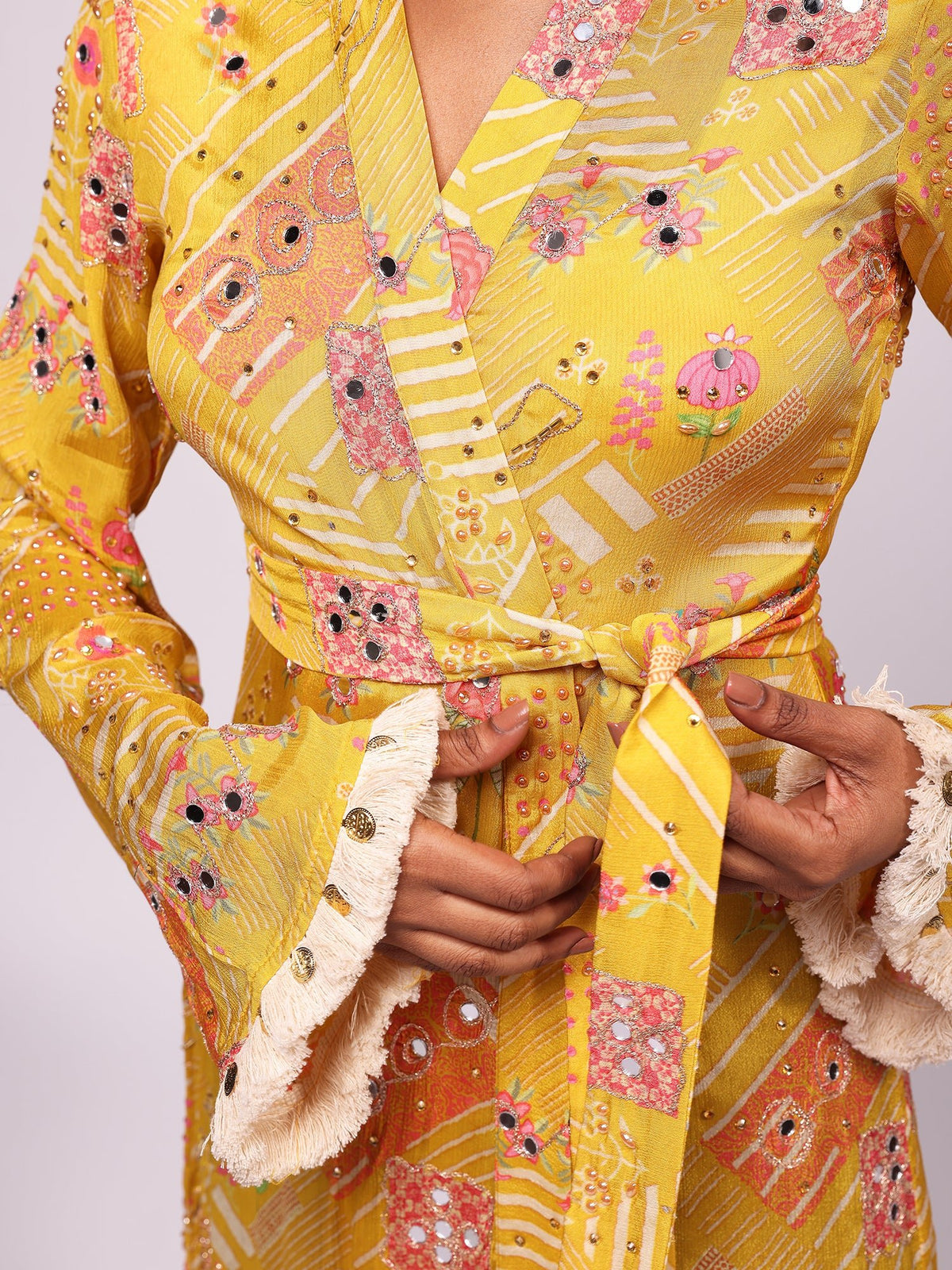 Roshni Kimono Close-Up View